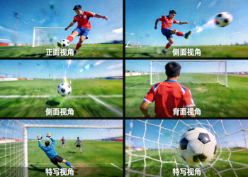 足球进球多角度回放视频截图